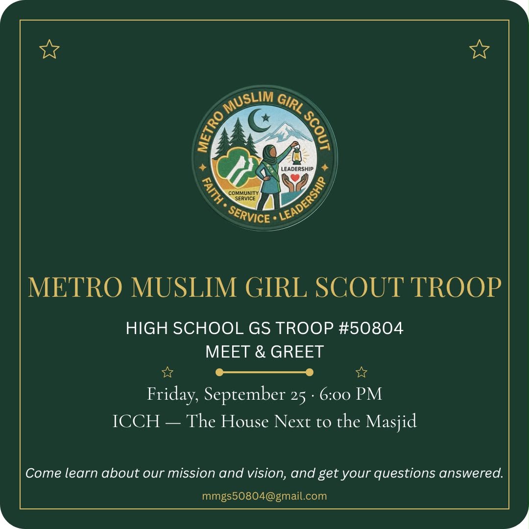 Metro Muslim Girl Scout Troop – High School GS Troop #50804 Meet & Greet