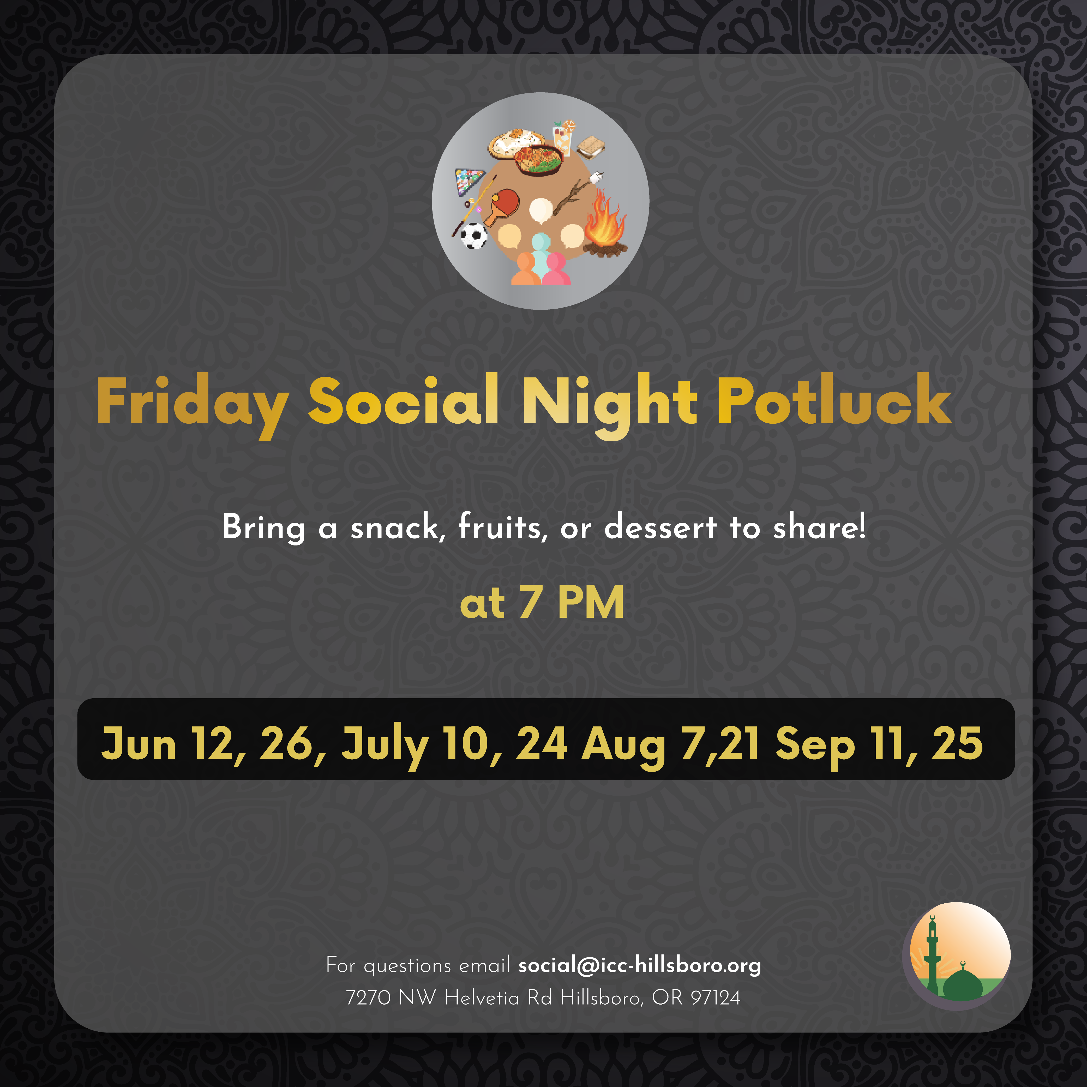 Friday Social Night Potluck