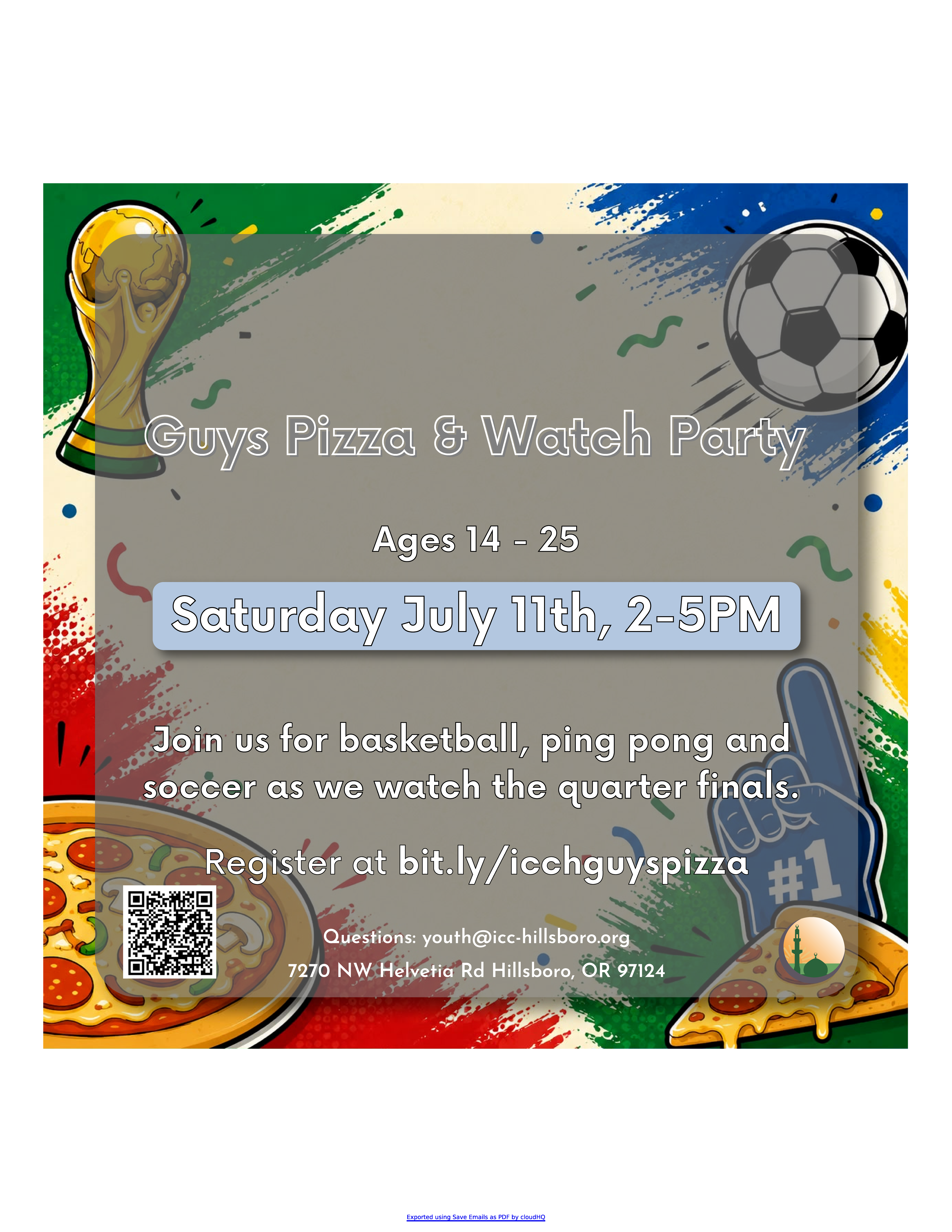Guys Pizza & Watch Party