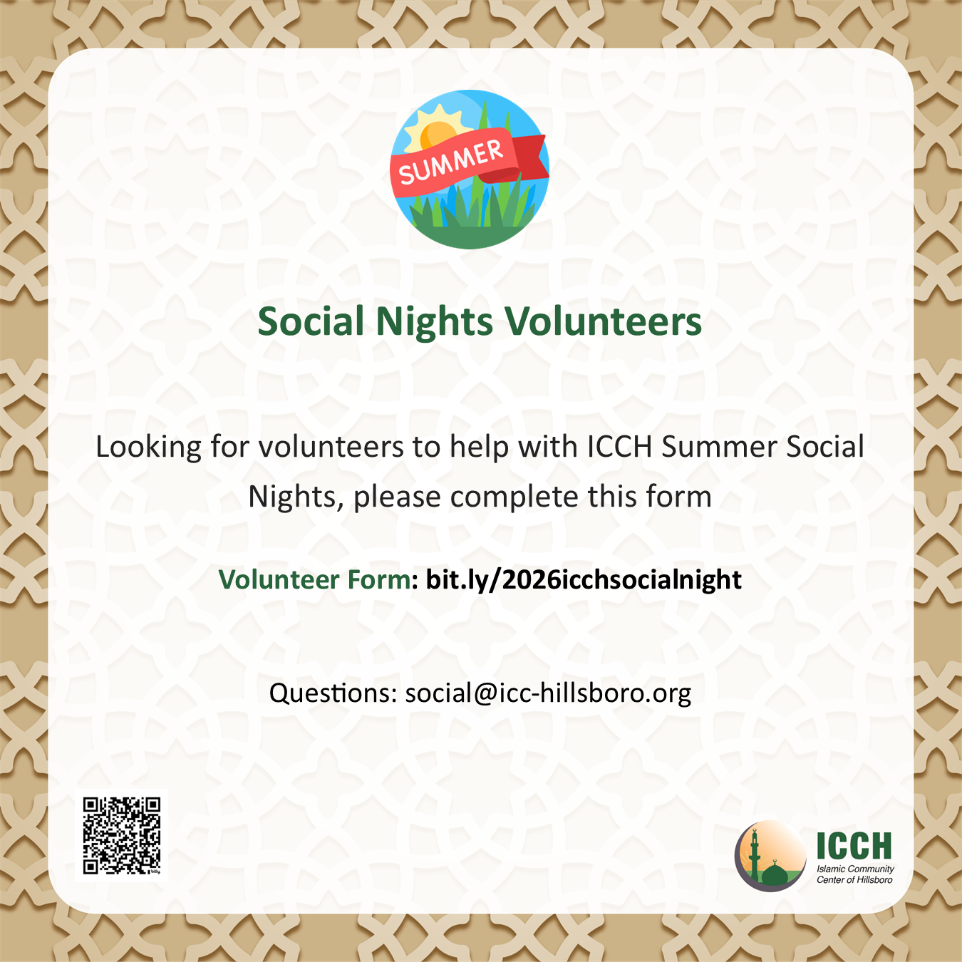 Social Nights Volunteers