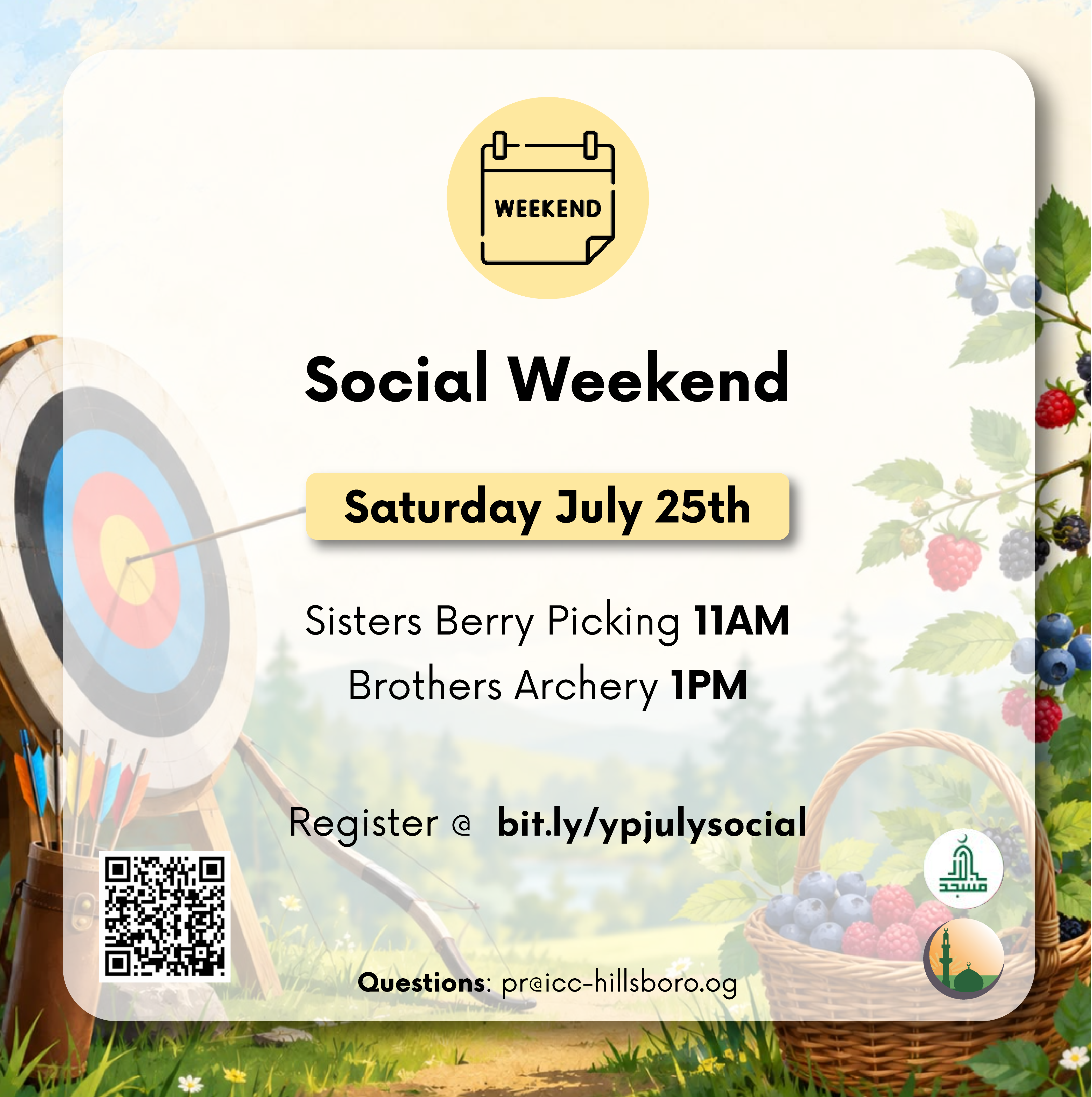 Social Weekend – Sisters Berry Picking & Brothers Archery